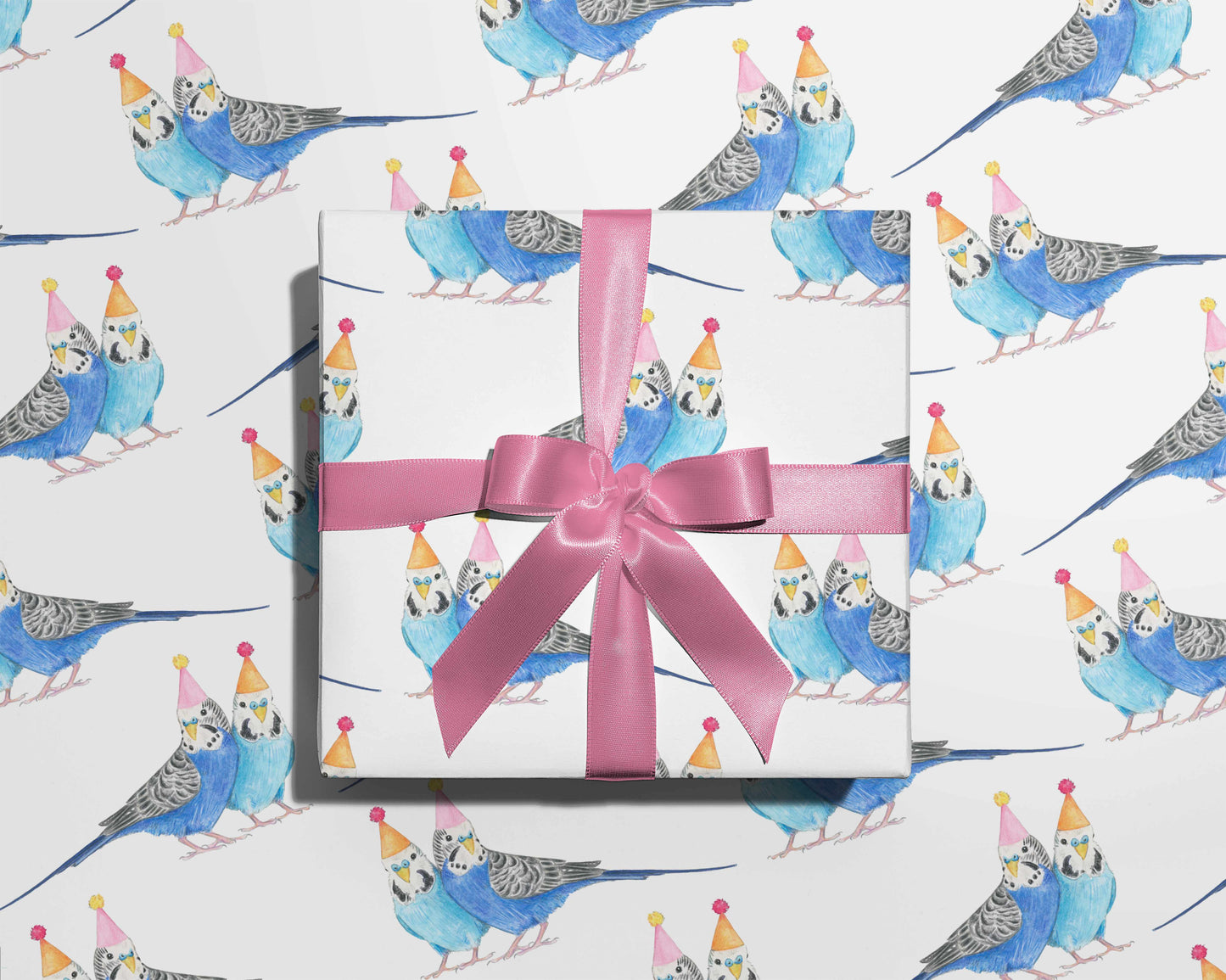 Budgie Birthday Wrapping Paper