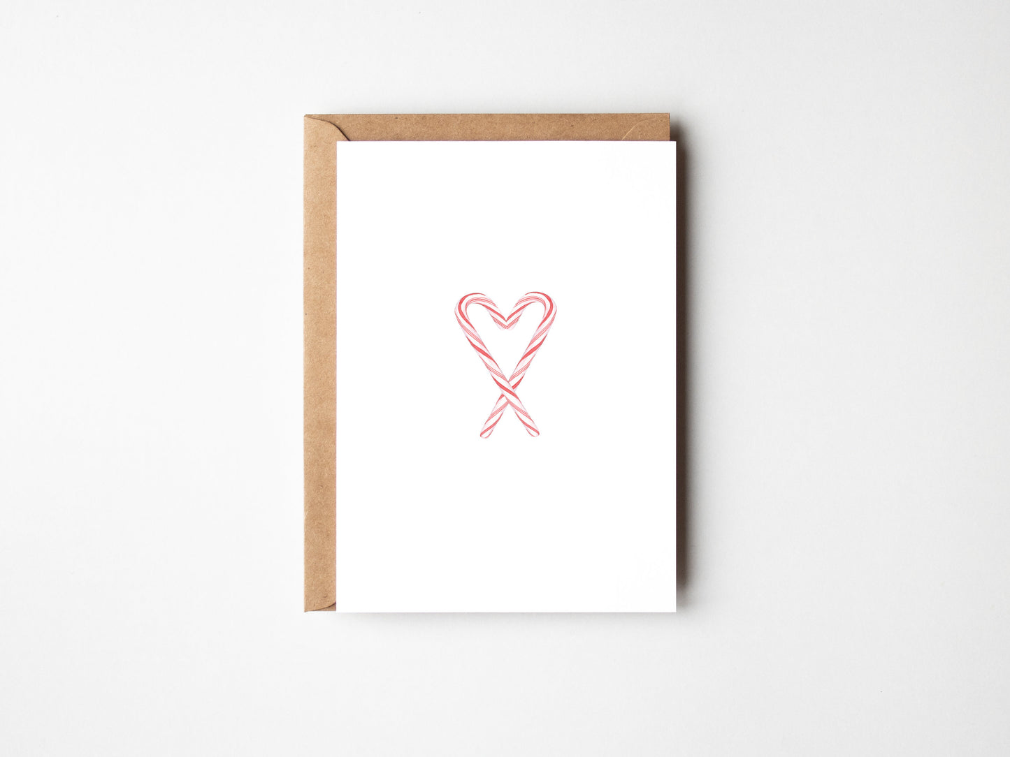 Candy cane hearts, Christmas card