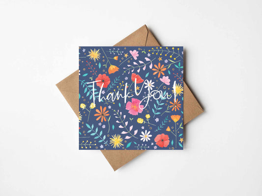 Floral Thank You, Greeting Card