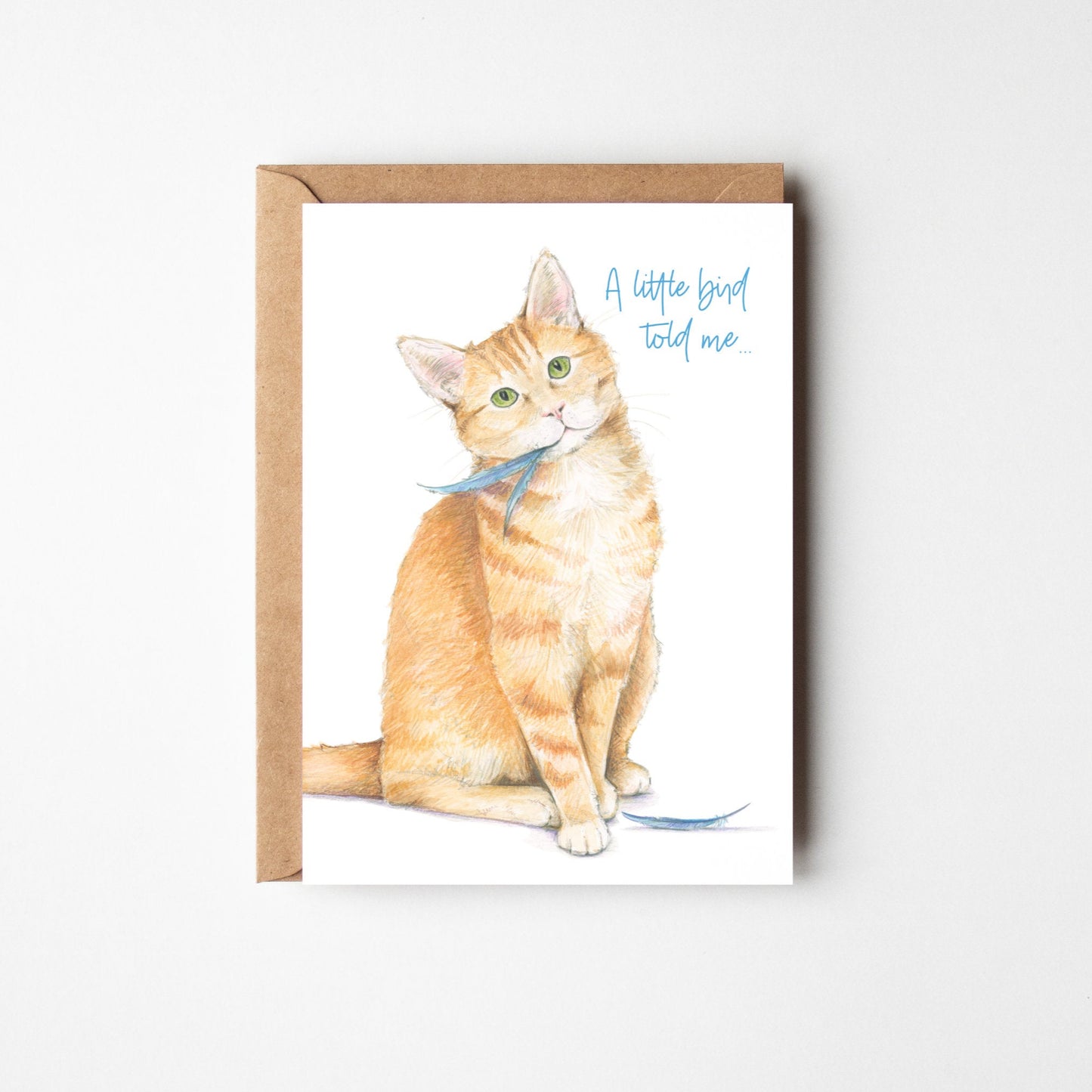 A Little Bird Told Me..., A6 Greeting Card