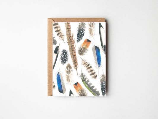 Wild Feathers, A6 Greeting card