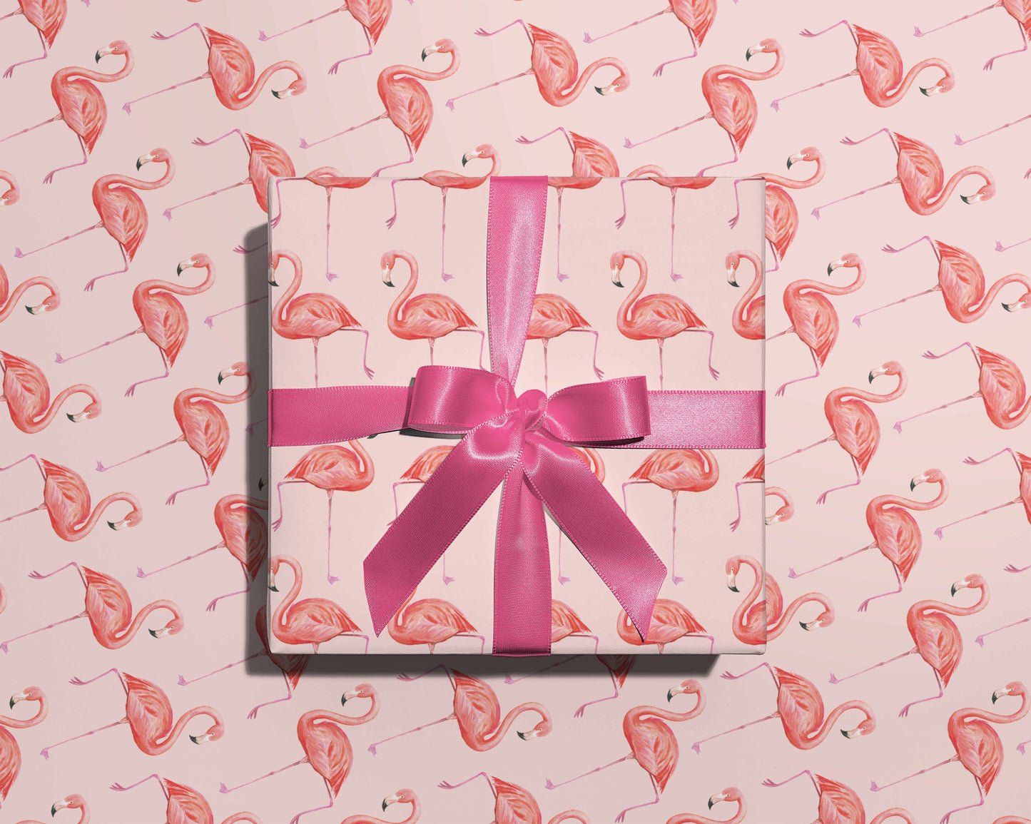 Flamingos Gift Box Wrap