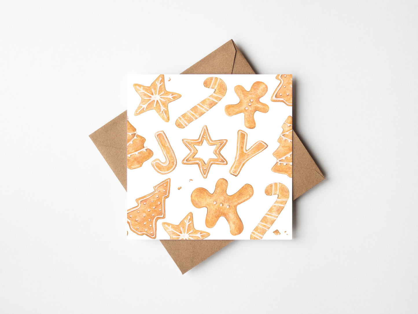 Gingerbread Joy Christmas Greetings Card