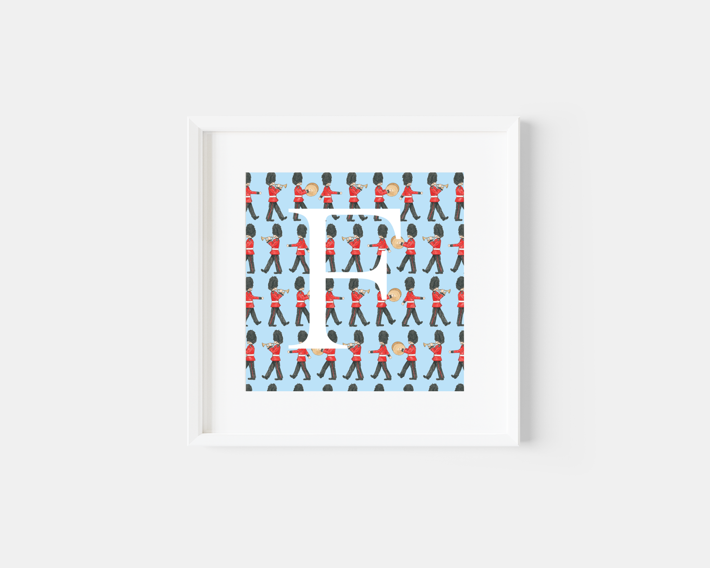 Marching Guards in Blue, Personalised Art Print