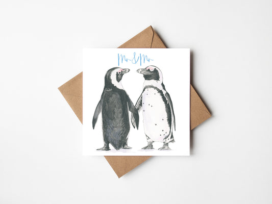 Mr & Mr Penguin, Greeting card
