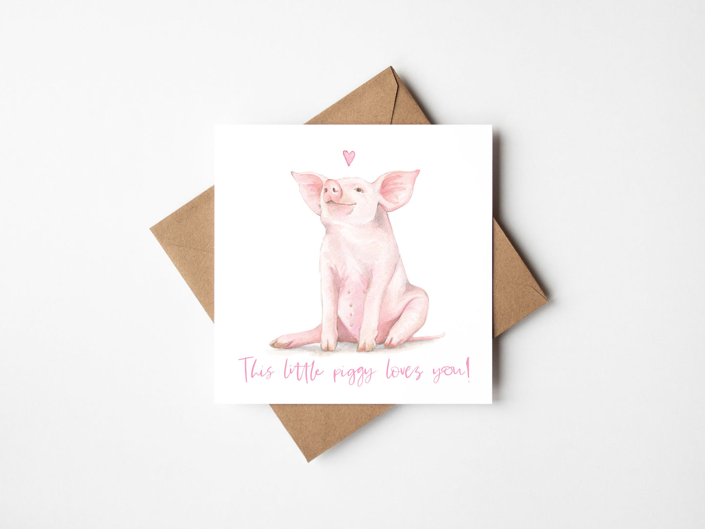 ‘This Little Piggy Loves You!’, Valentine’s Day Card