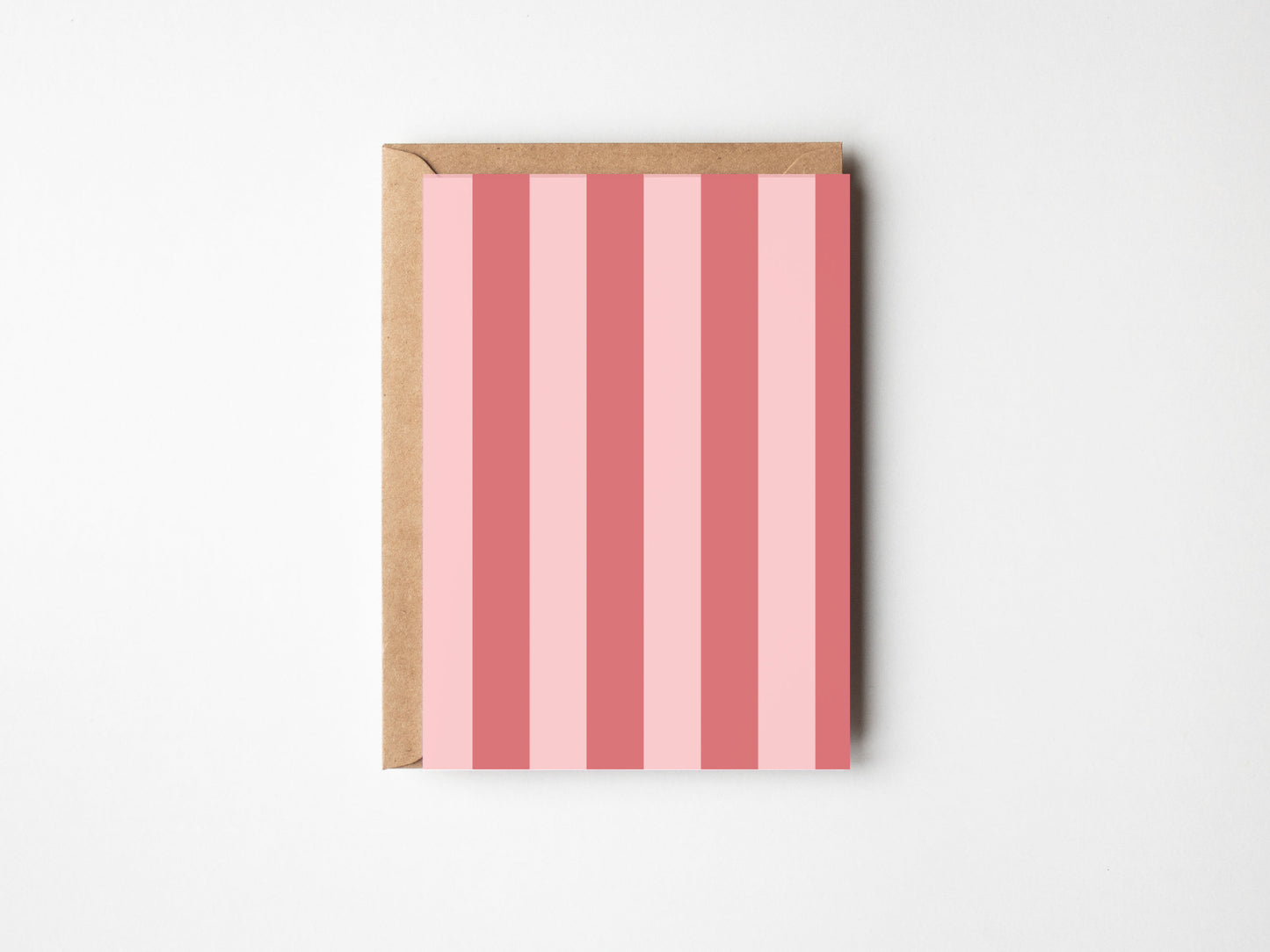 COMING SOON - Pink on Pink Stripes, A6 Greeting card