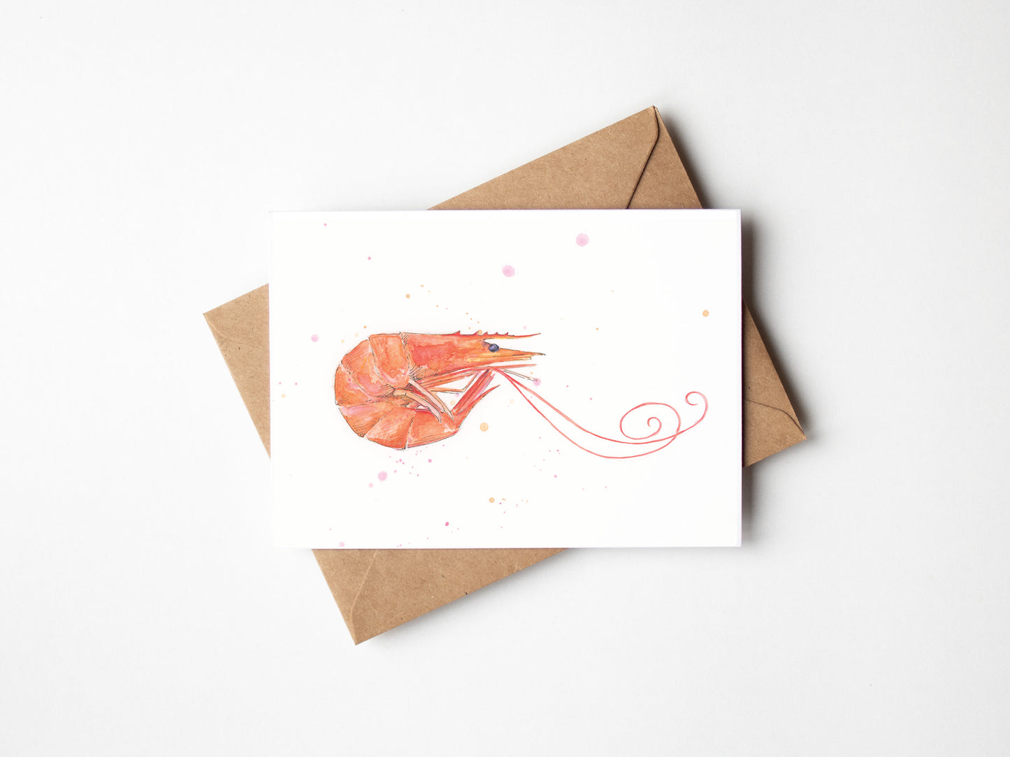 Prawn, A6 Greeting card