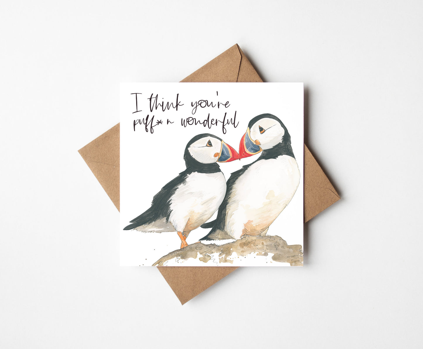 I Think You’re Puffin Wonderful, Greeting card