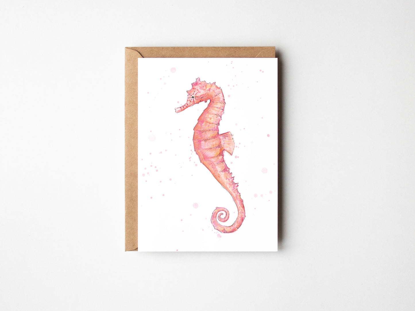 Seahorse, A6 Greeting card