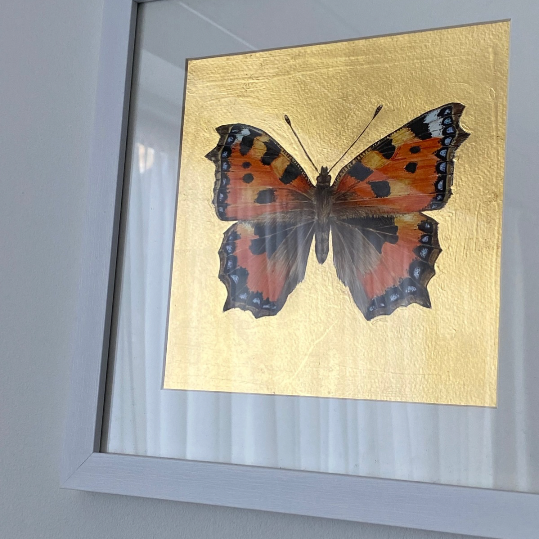 Small Tortoiseshell Butterfly, original painting