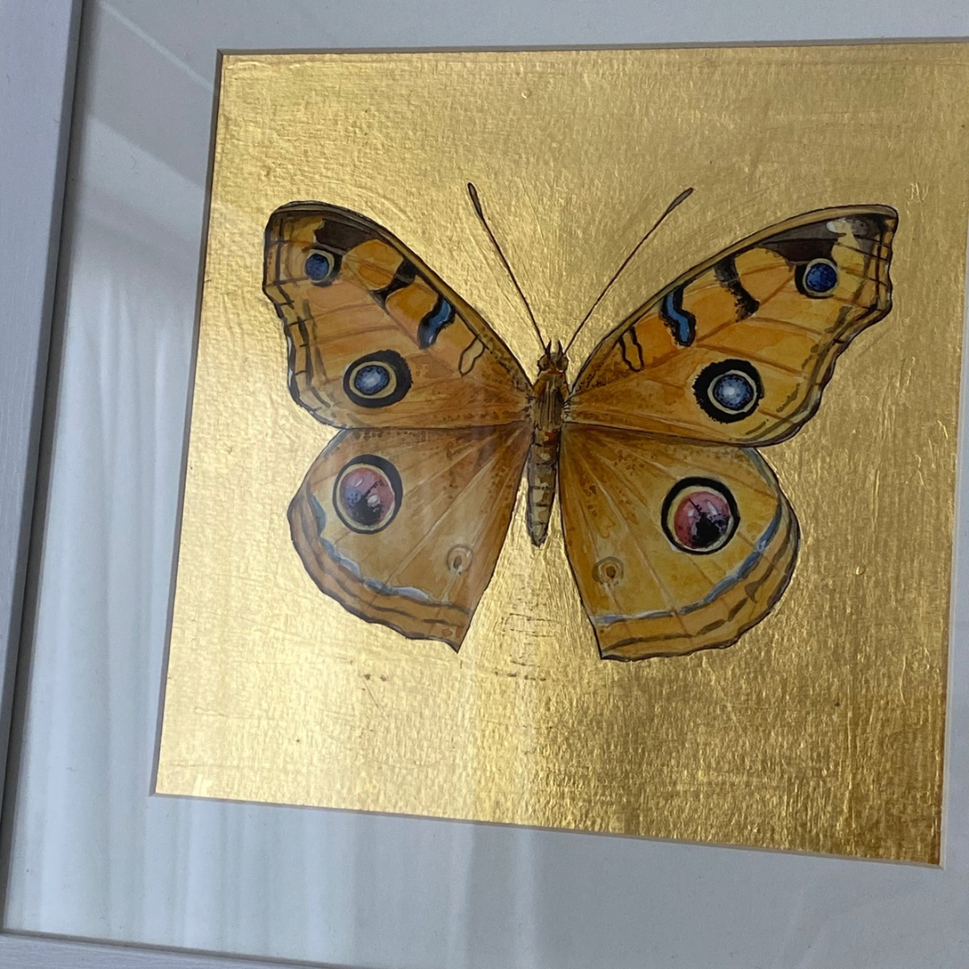 Peacock Pansy Butterfly, original painting