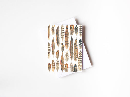 Feathers, A6 Greeting card