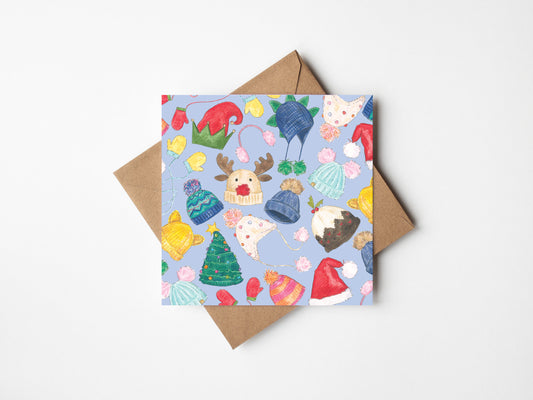 Cosy Christmas Hats, Christmas card
