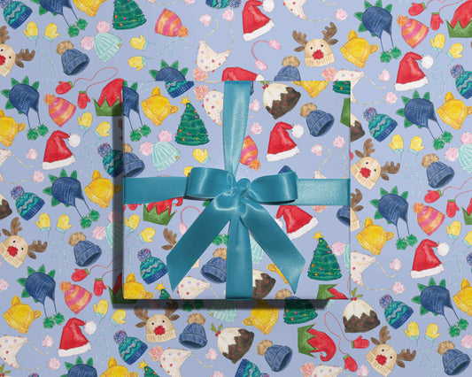 Cosy Christmas Hats Wrapping Paper