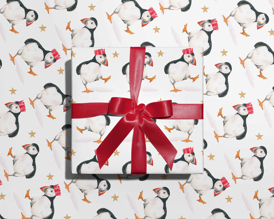 Puffin Excellent Christmas Wrapping Paper