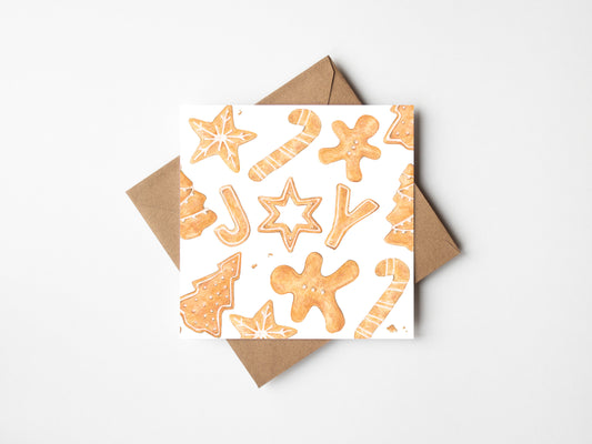 Gingerbread Joy Christmas Greetings Card