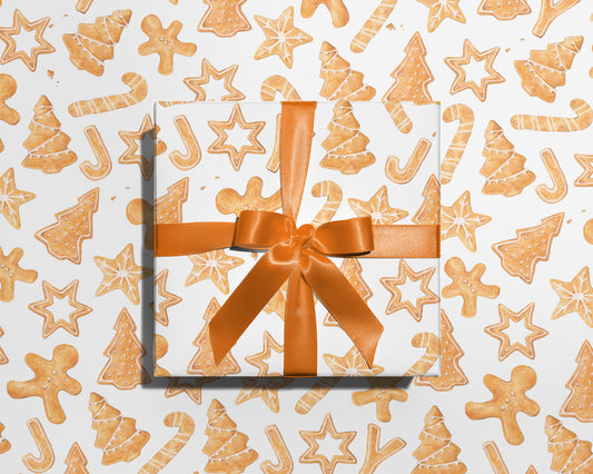 Gingerbread Christmas Gift Wrapping Paper