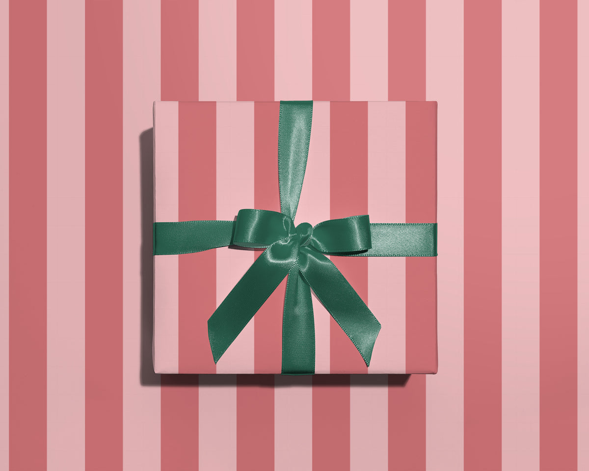 Pink on Pink Striped Wrapping Paper
