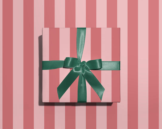 Pink on Pink Striped Wrapping Paper