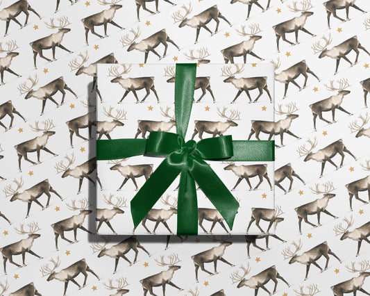 Reindeer Christmas Gift Wrapping Paper