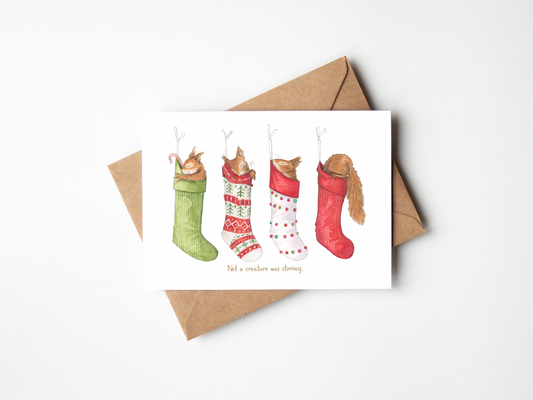 Not a Creature was Stirring, A6 Christmas Card