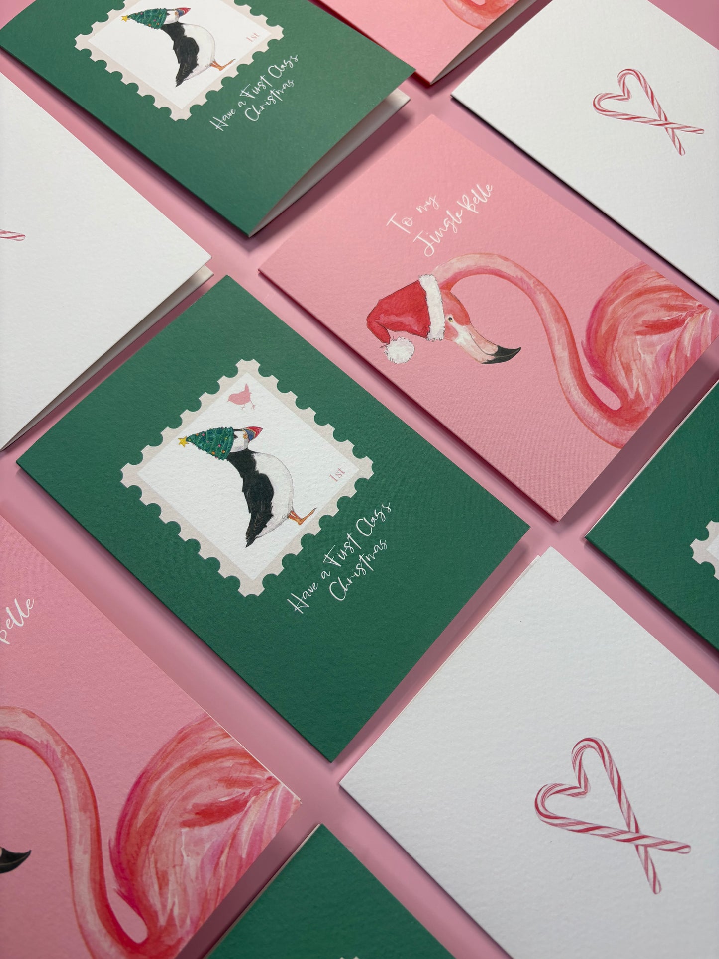 First Class Christmas Puffin, Christmas card